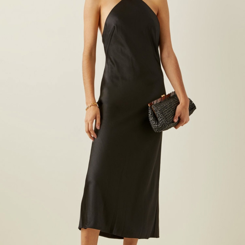 Significant Other Elegant Black Midi Dress